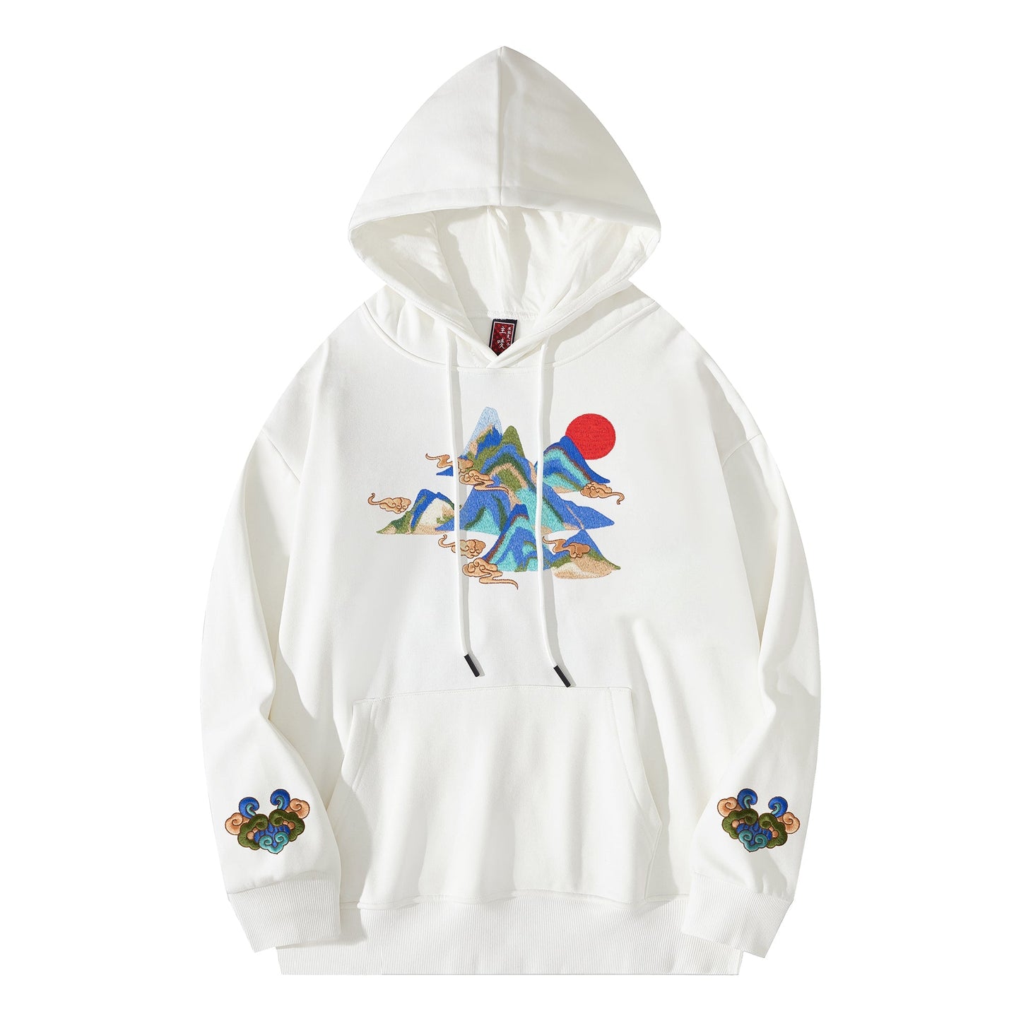 KH9232 Mountains Embroidery Hoodie