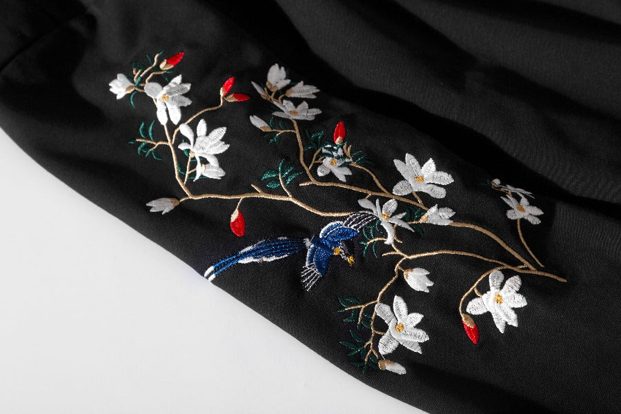 KH9083 Flowers Embroidery Hoodie