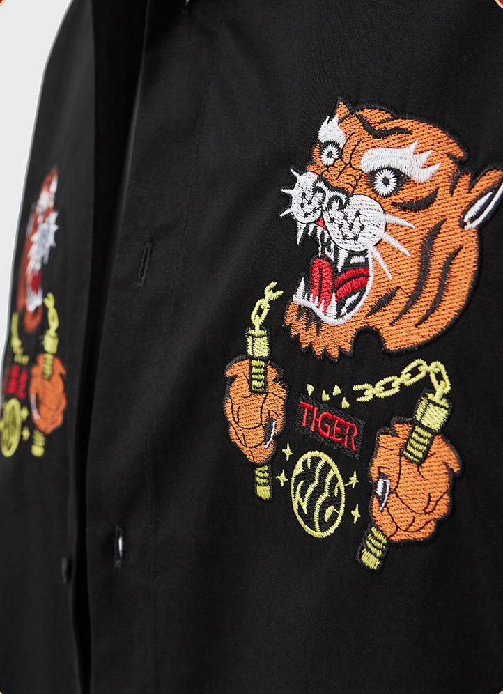 Tiger Warrior Embroidery Shirt