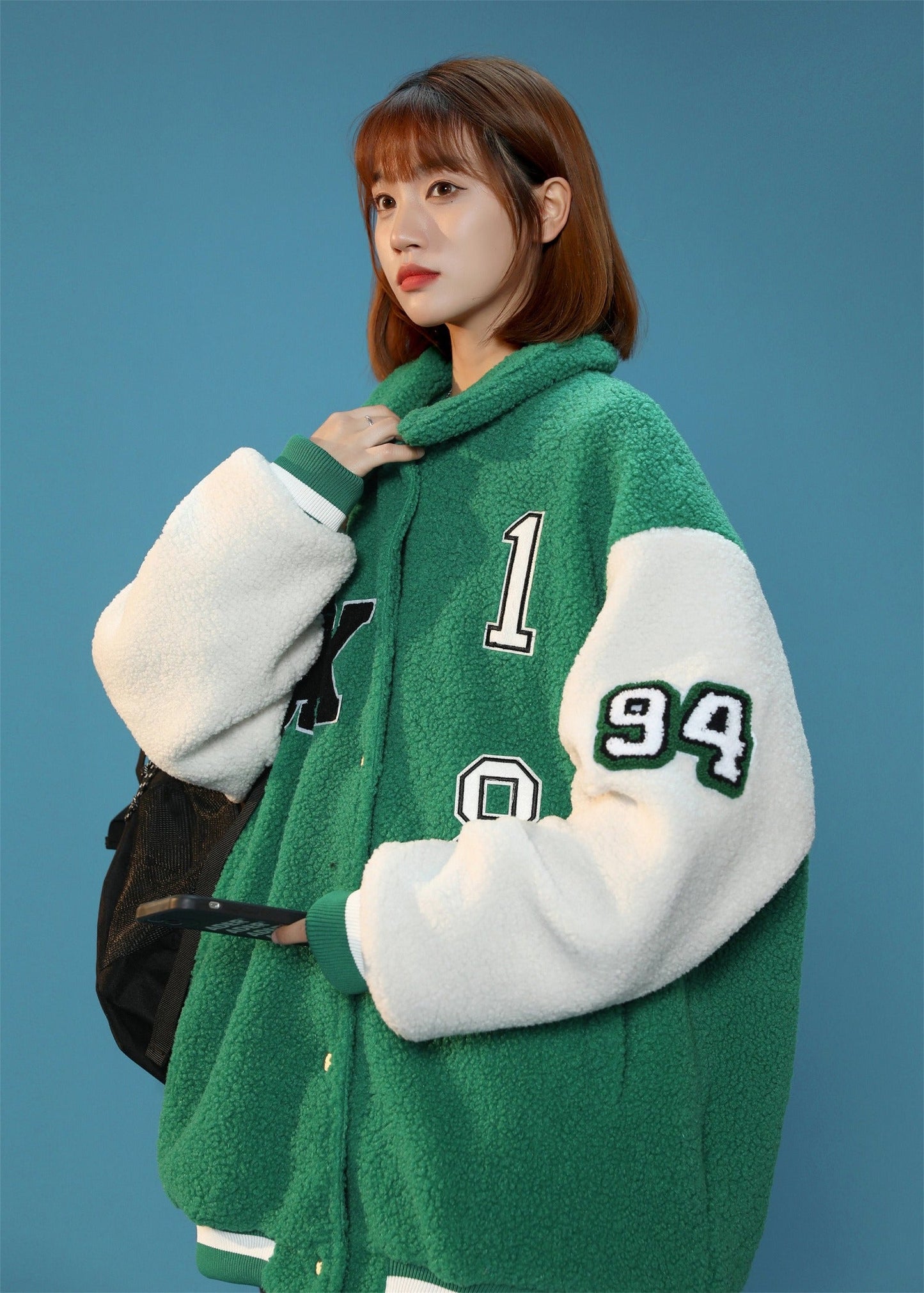 Veste universitaire en fourrure pour femme de l'année 1994
