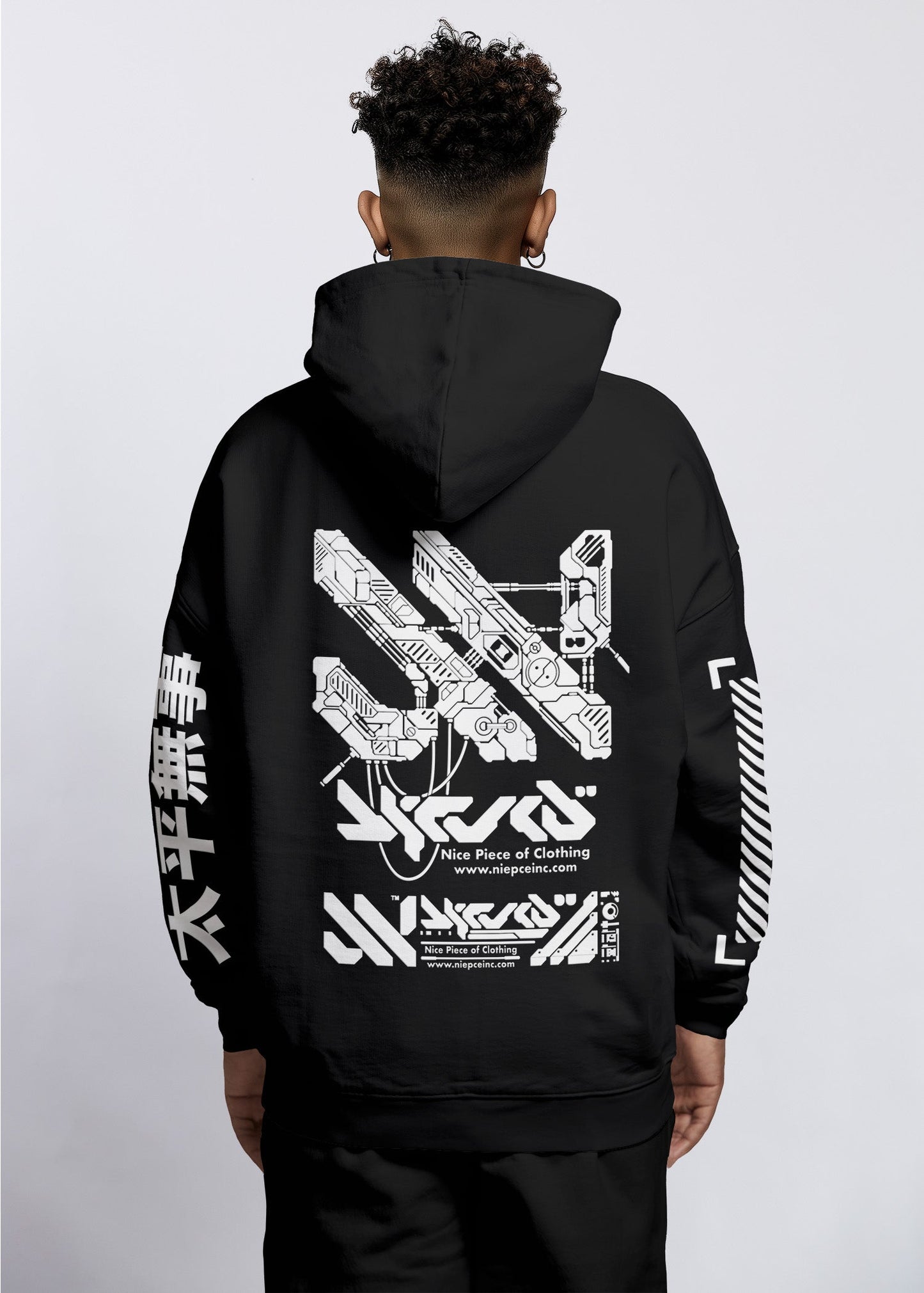 Sudadera con capucha gráfica cibernética de Detroit