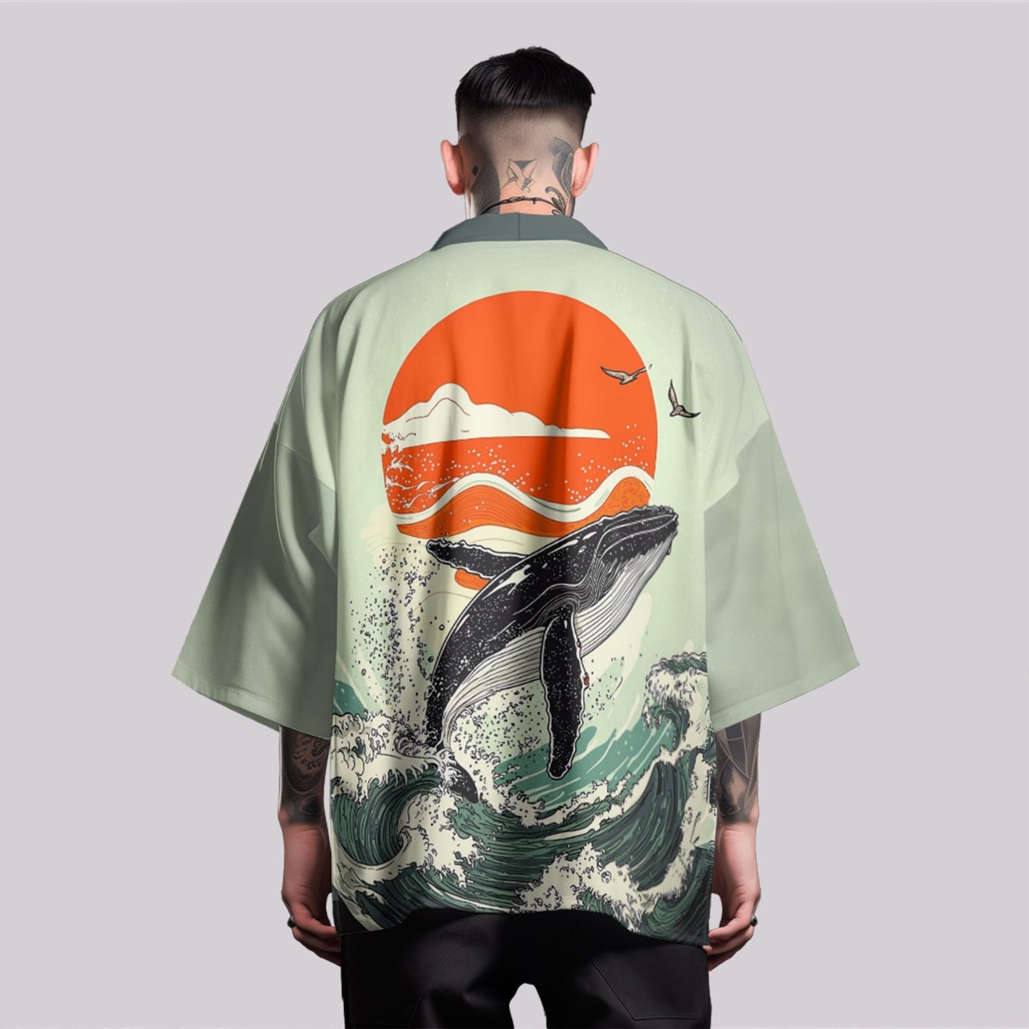 K23 Green Whale Kimono