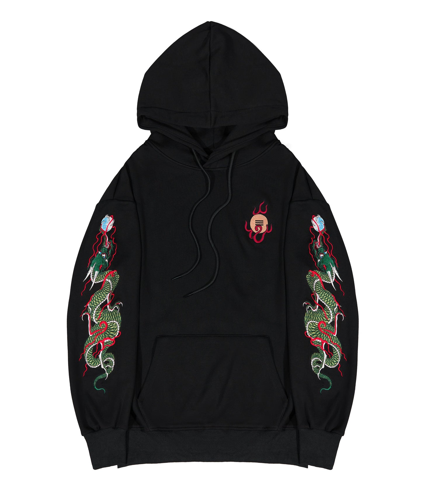 KH9005 Green Dragon Embroidery Hoodie