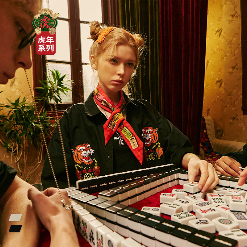Tiger Warrior Embroidery Shirt