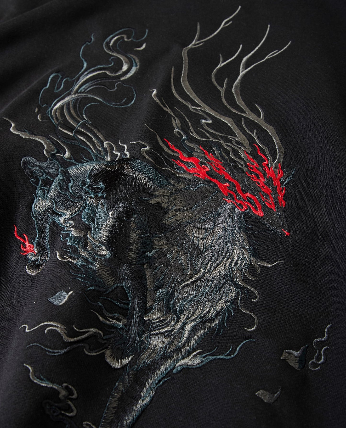 KH9229 Reindeer Embroidery Hoodie