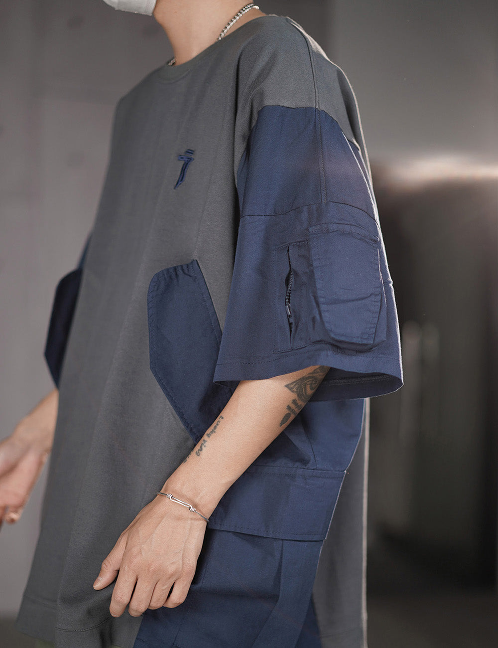 HiT38 Double Patchwork I-Tech Tee