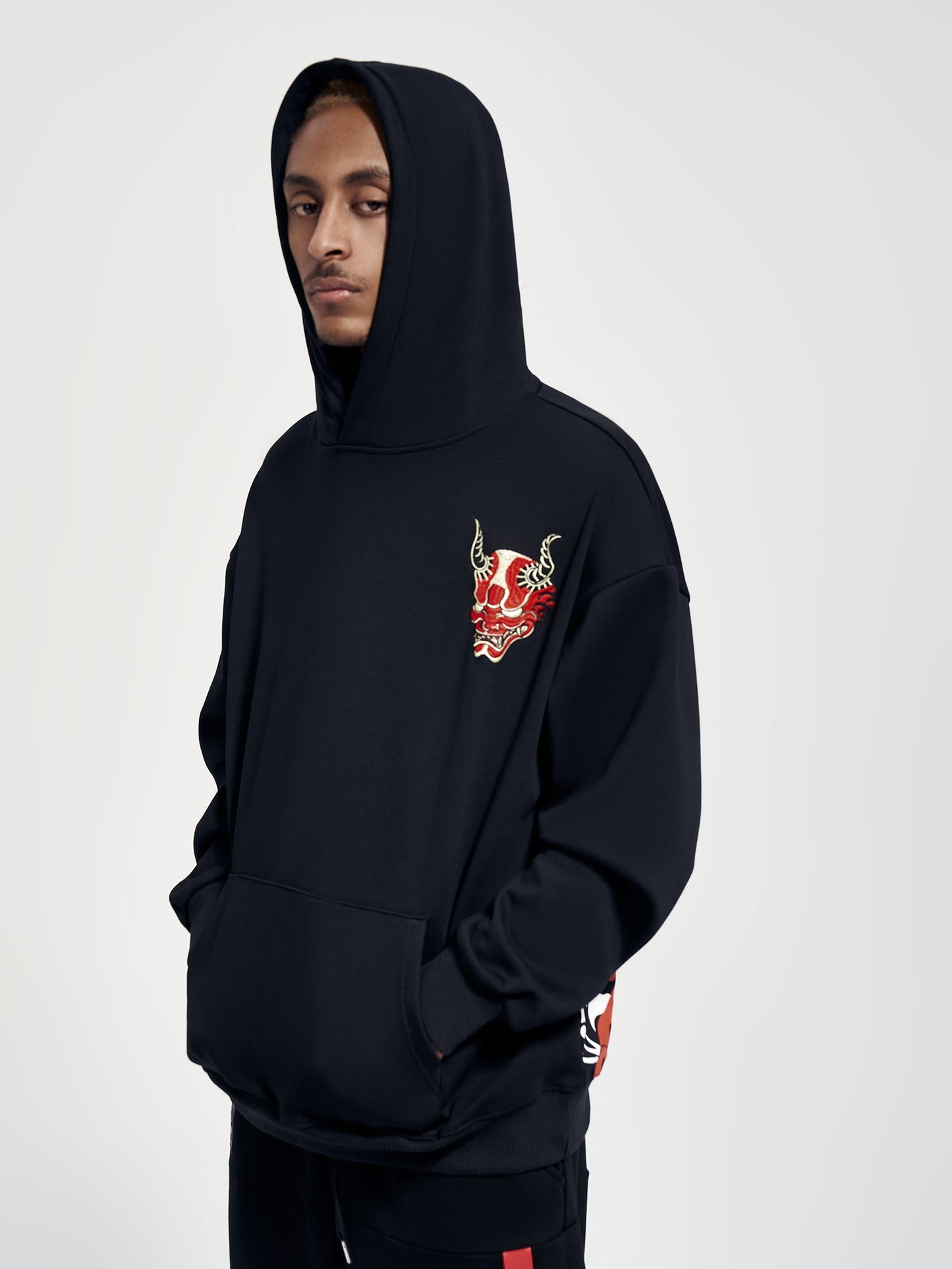 KH9060 Red Demon Embroidery Hoodie
