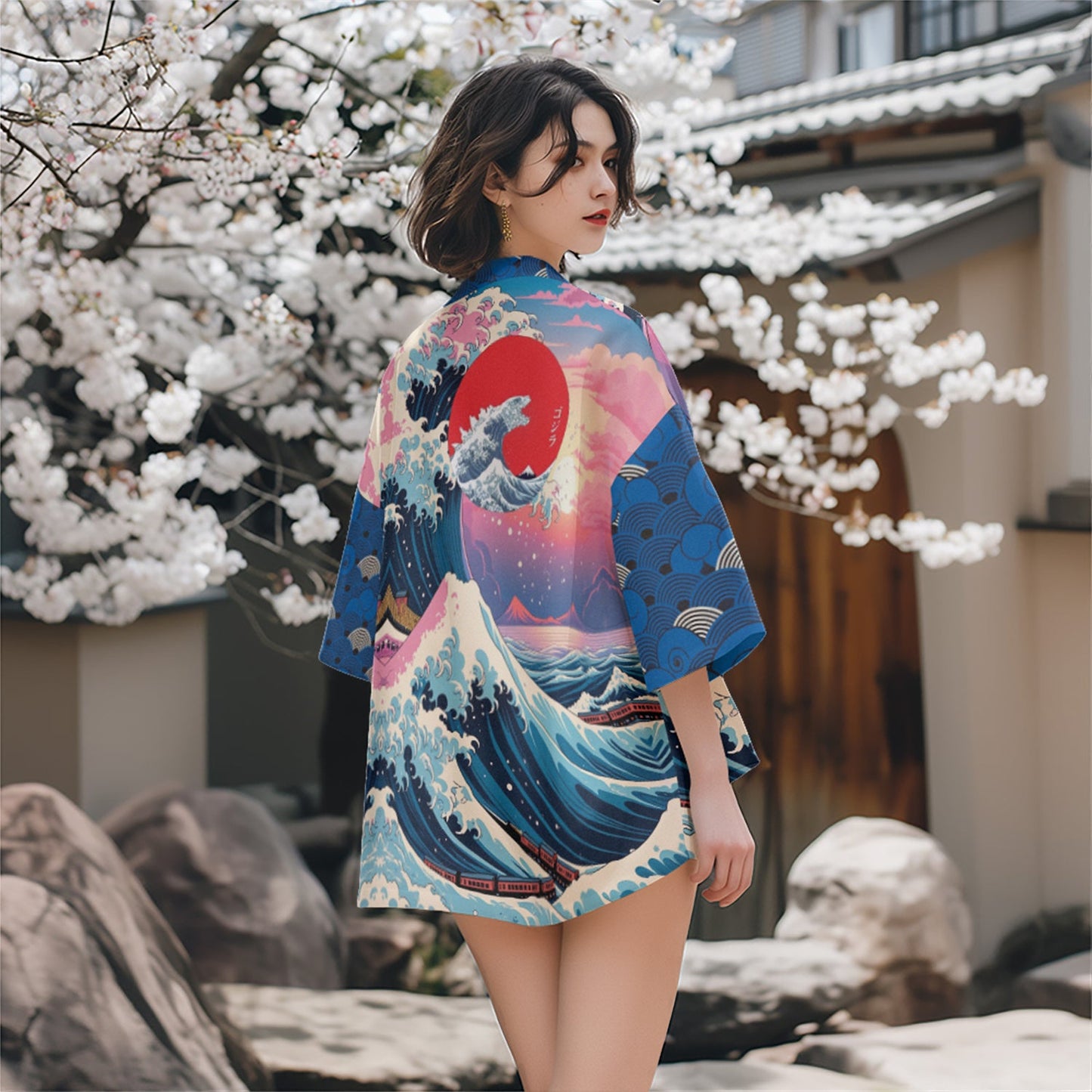 K24 Blue Waves Kimono