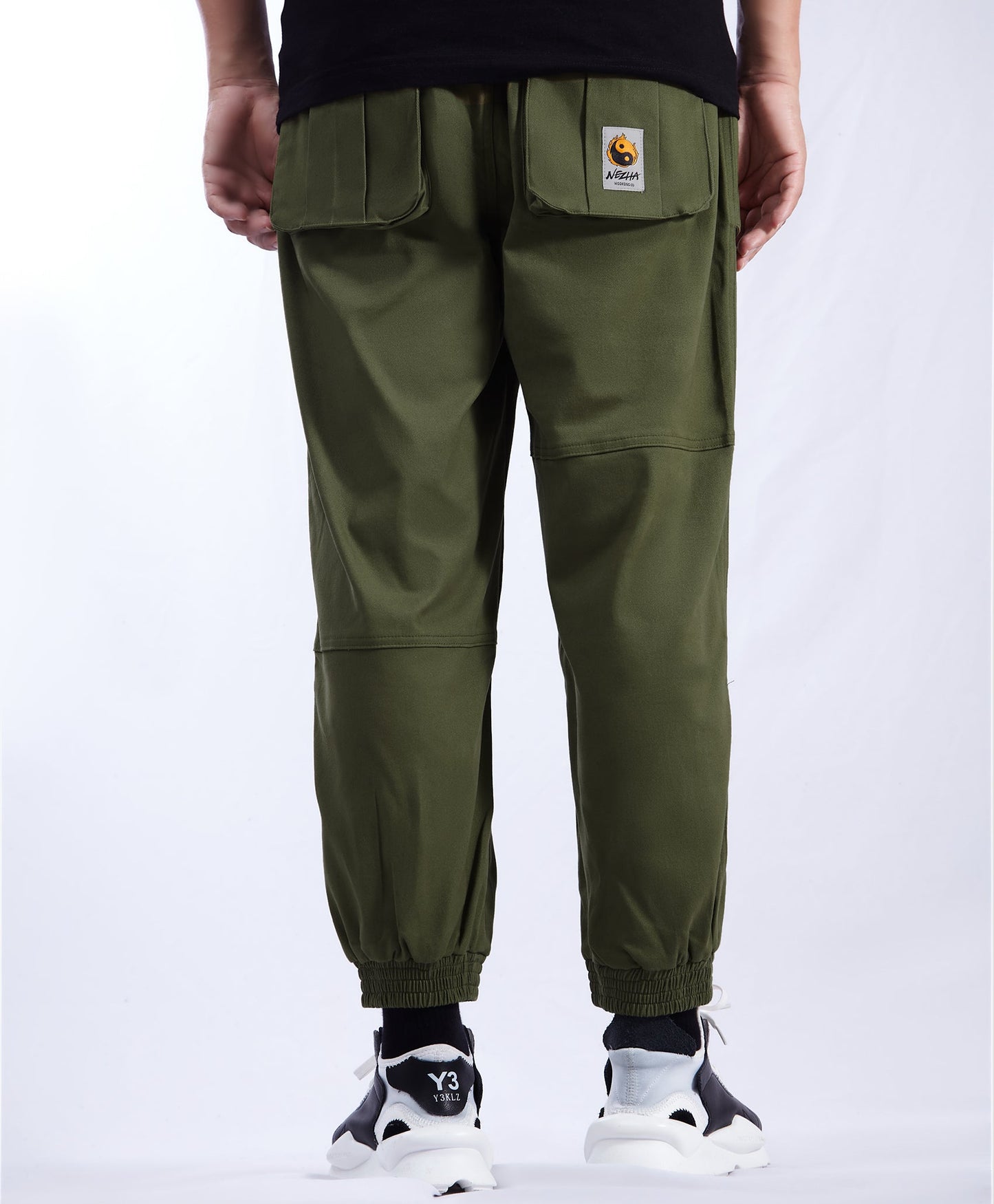 IBP332 Yin Yang Army Green Cargo Pants