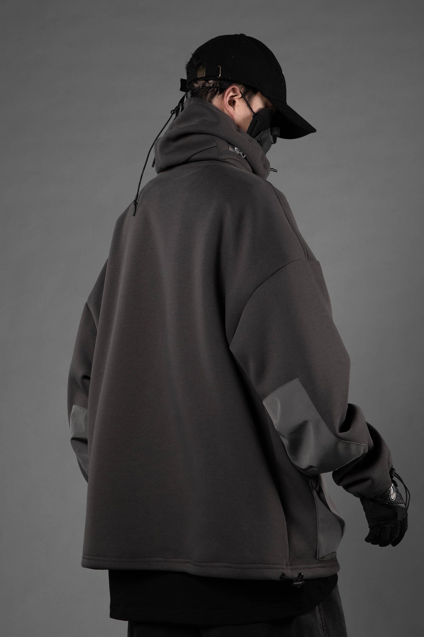 HiH33 Grey Utility Hoodie