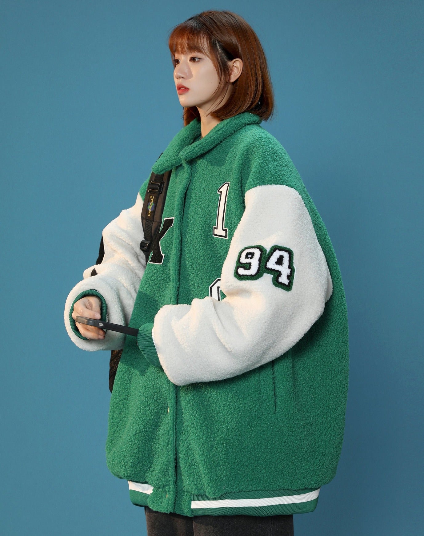 Veste universitaire en fourrure pour femme de l'année 1994