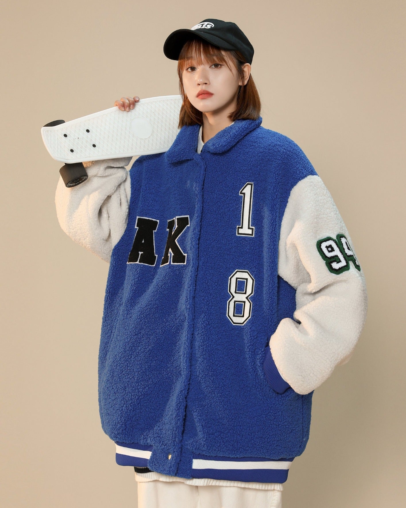 Veste universitaire en fourrure pour femme de l'année 1994