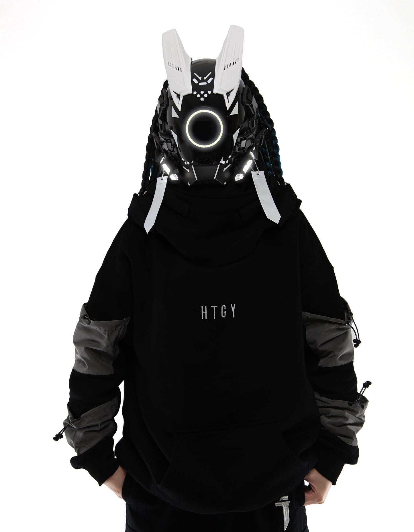 D-Ci White Tech Mask (With Braids)