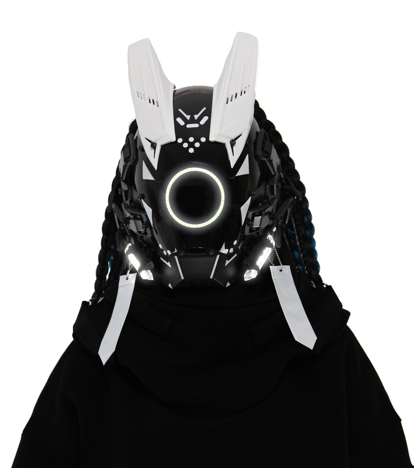 D-Ci White Tech Mask (With Braids)
