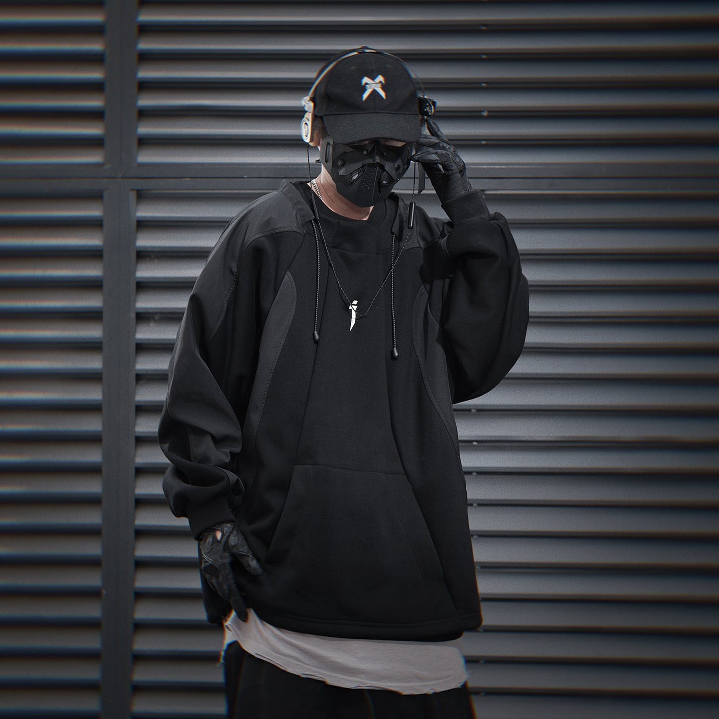 HiH55 Patchwork I-Tech Crewneck