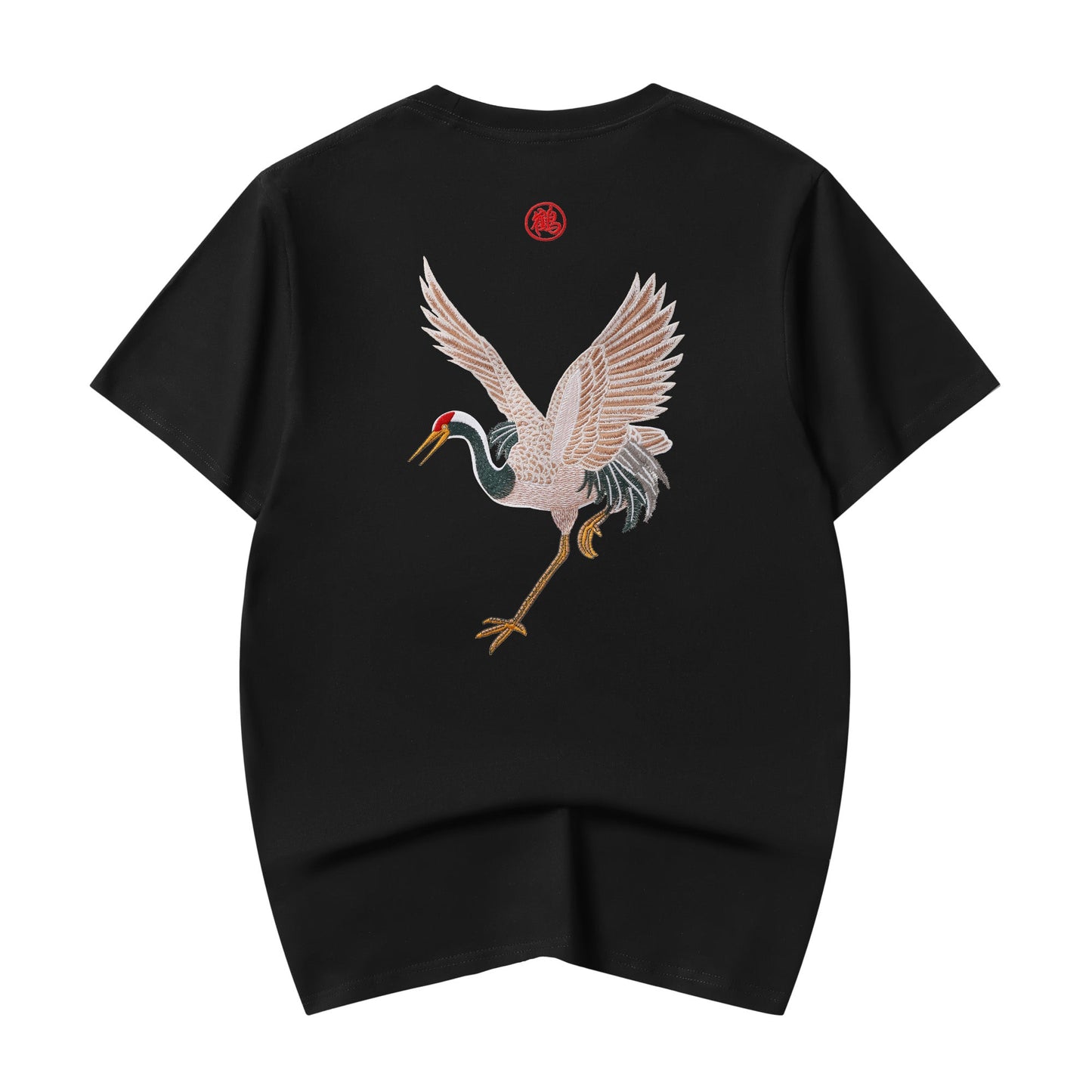 KH858 Flying Crane Embroidery Tee