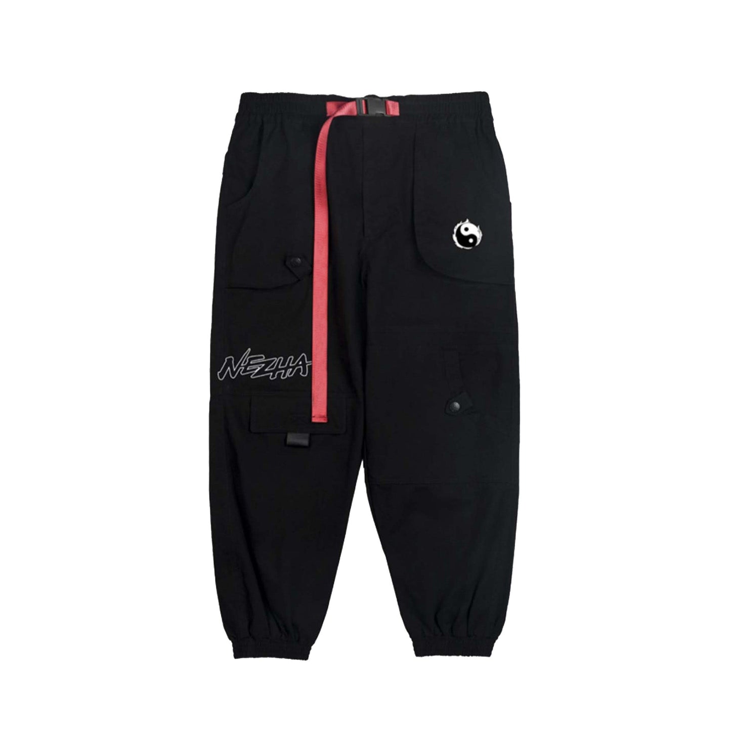 IBP332 Yin Yang Black Cargo Pants