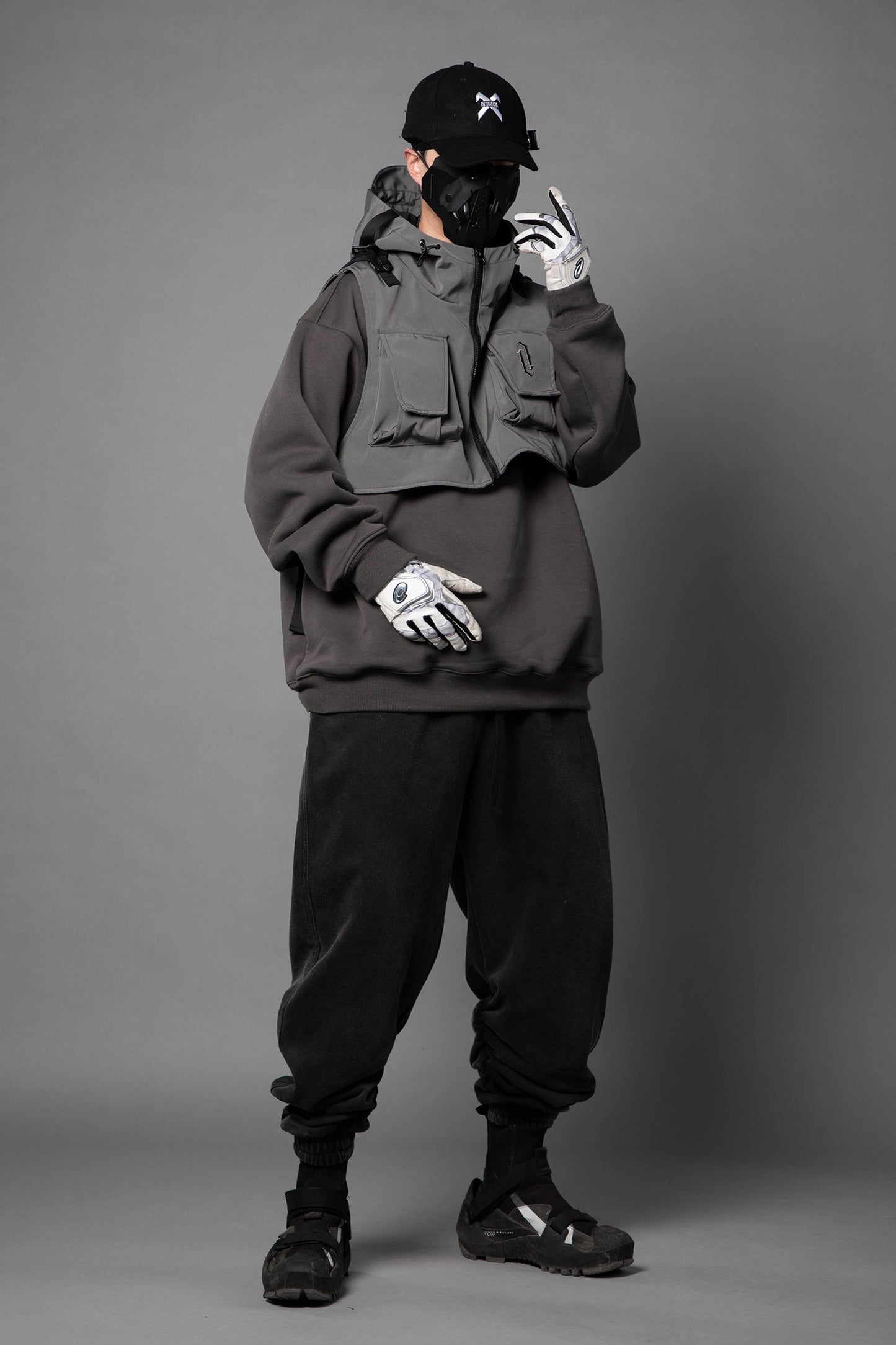 HiH34 Grey Tech Guard Hoodie