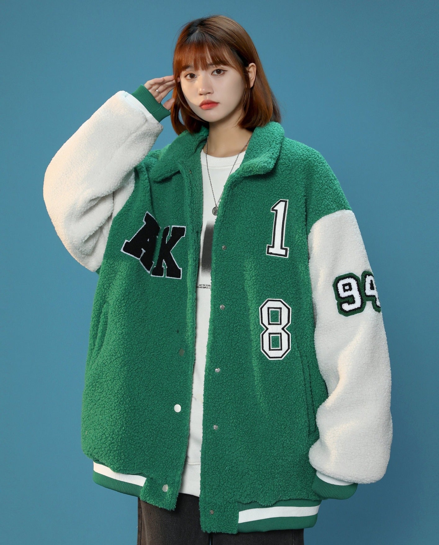 Veste universitaire en fourrure pour femme de l'année 1994