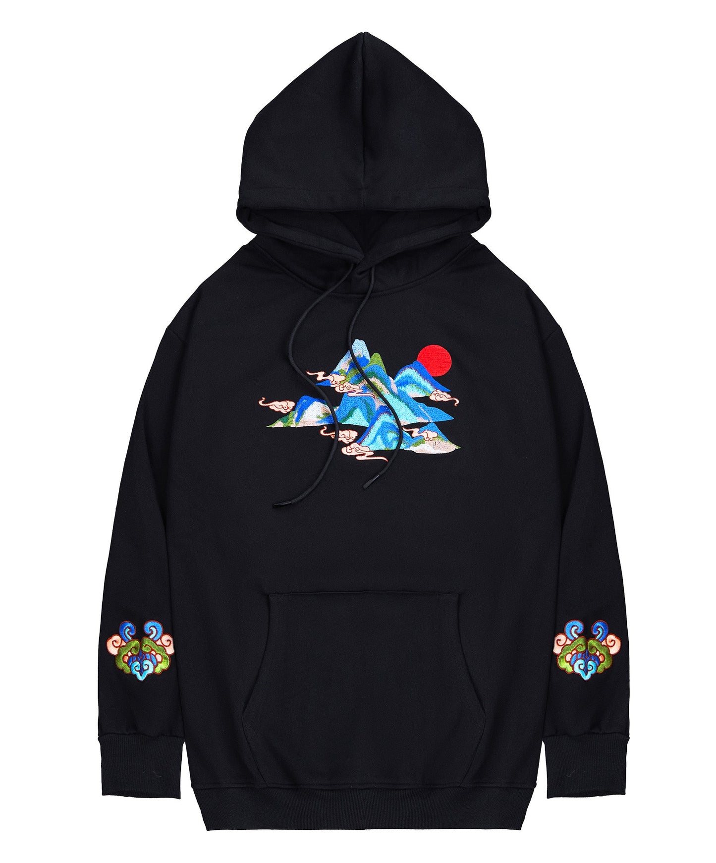 KH9232 Mountains Embroidery Hoodie