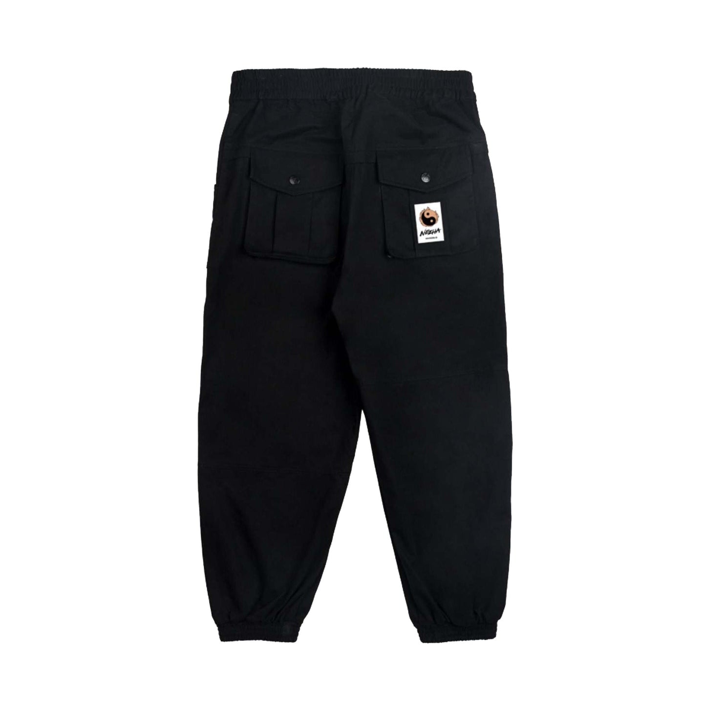 IBP332 Yin Yang Black Cargo Pants