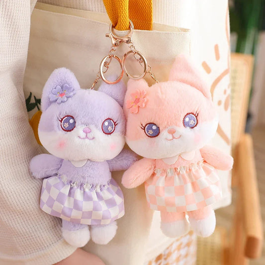 Porte-clés en peluche Renard en fleurs de cerisier