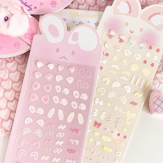 Autocollants pour cartes photo de lapin mignon