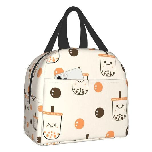 Sac à lunch isotherme imprimé Boba Tea