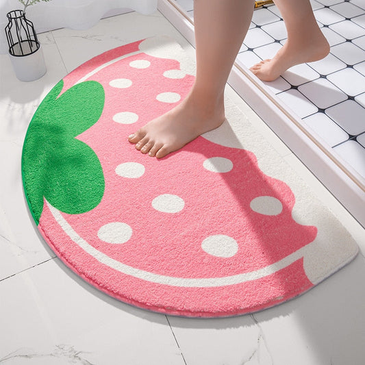 Tapis de sol absorbant à la fraise