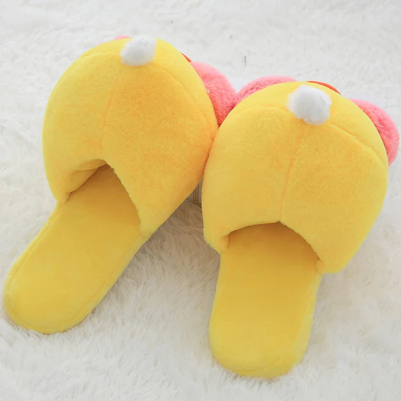Chaussons en peluche Kawaii en forme de canard