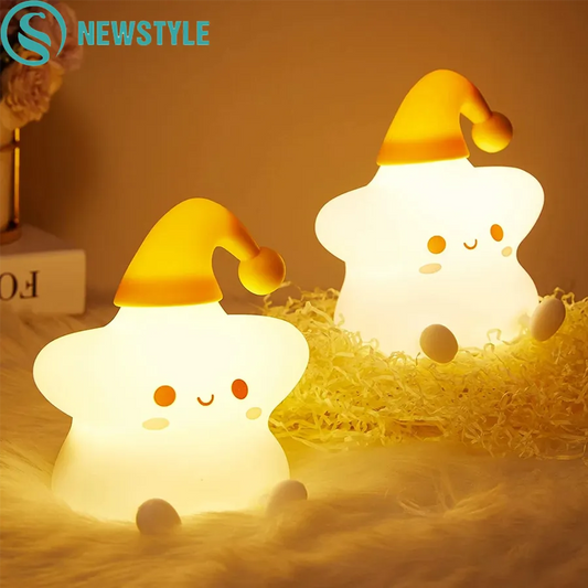 Veilleuse LED en forme d'étoile en silicone