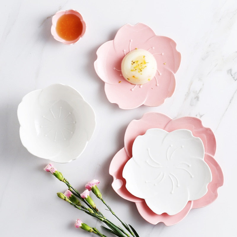 Platos de flor de cerezo
