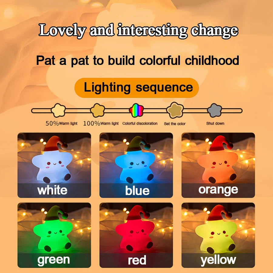 Silicone Star LED Night Light