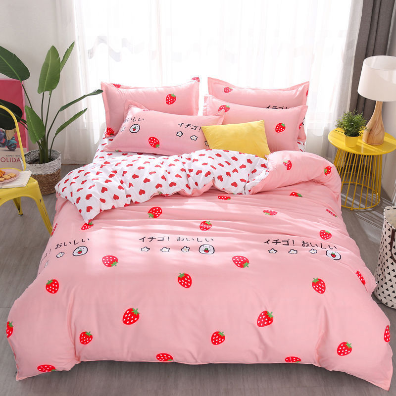 Draps de lit à la fraise