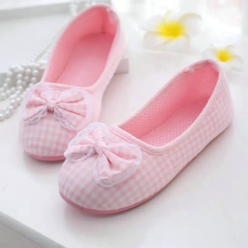 Cute Gingham Cotton Slippers