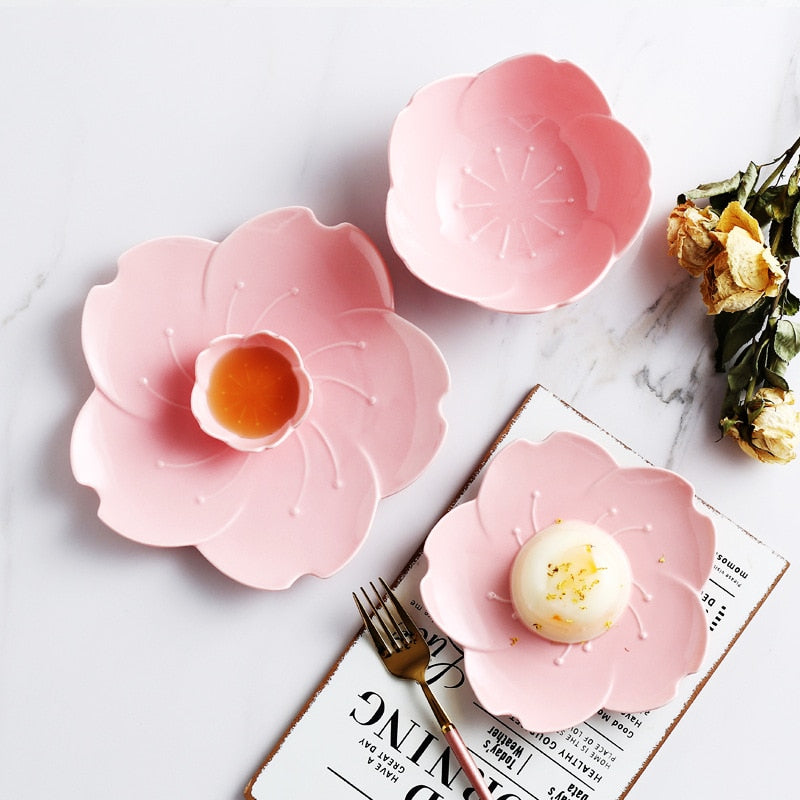 Platos de flor de cerezo