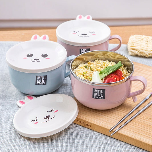 Bols de ramen en forme de lapin