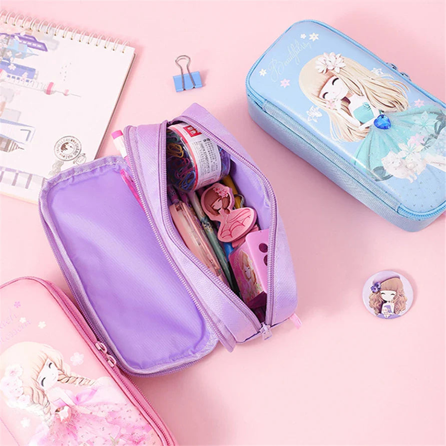 Trousses à crayons Kawaii Girl