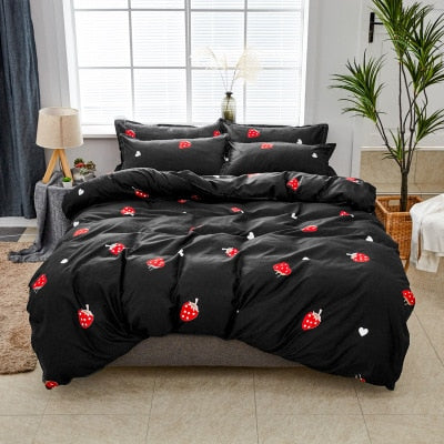 Draps de lit à la fraise