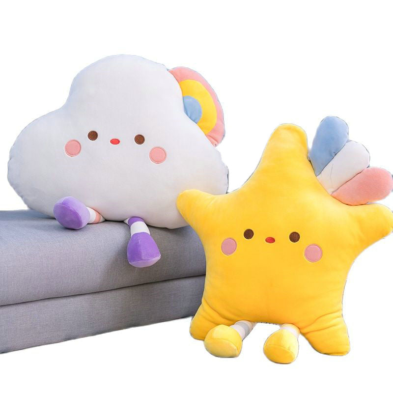 Peluches de nube arcoíris y estrellas