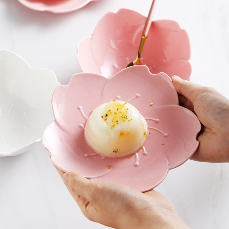 Platos de flor de cerezo