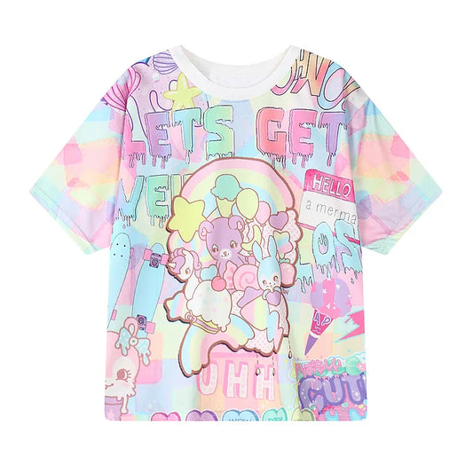 Camisetas de estilo callejero de Harajuku