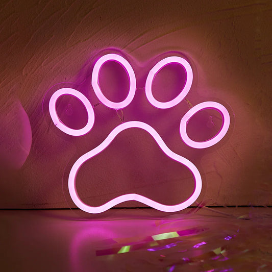 Lampe néon patte de chat kawaii