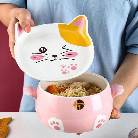 Bol de ramen chat kawaii