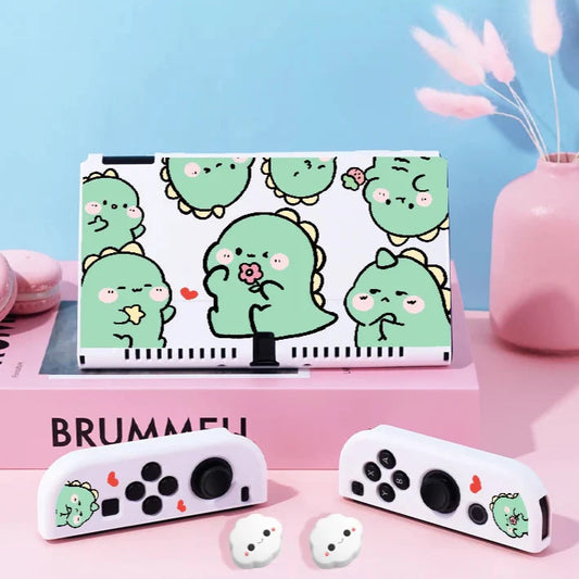 Coque Nintendo Switch Dinosaure Vert Kawaii
