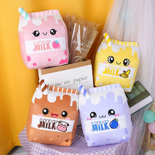 Peluches en carton de lait kawaii