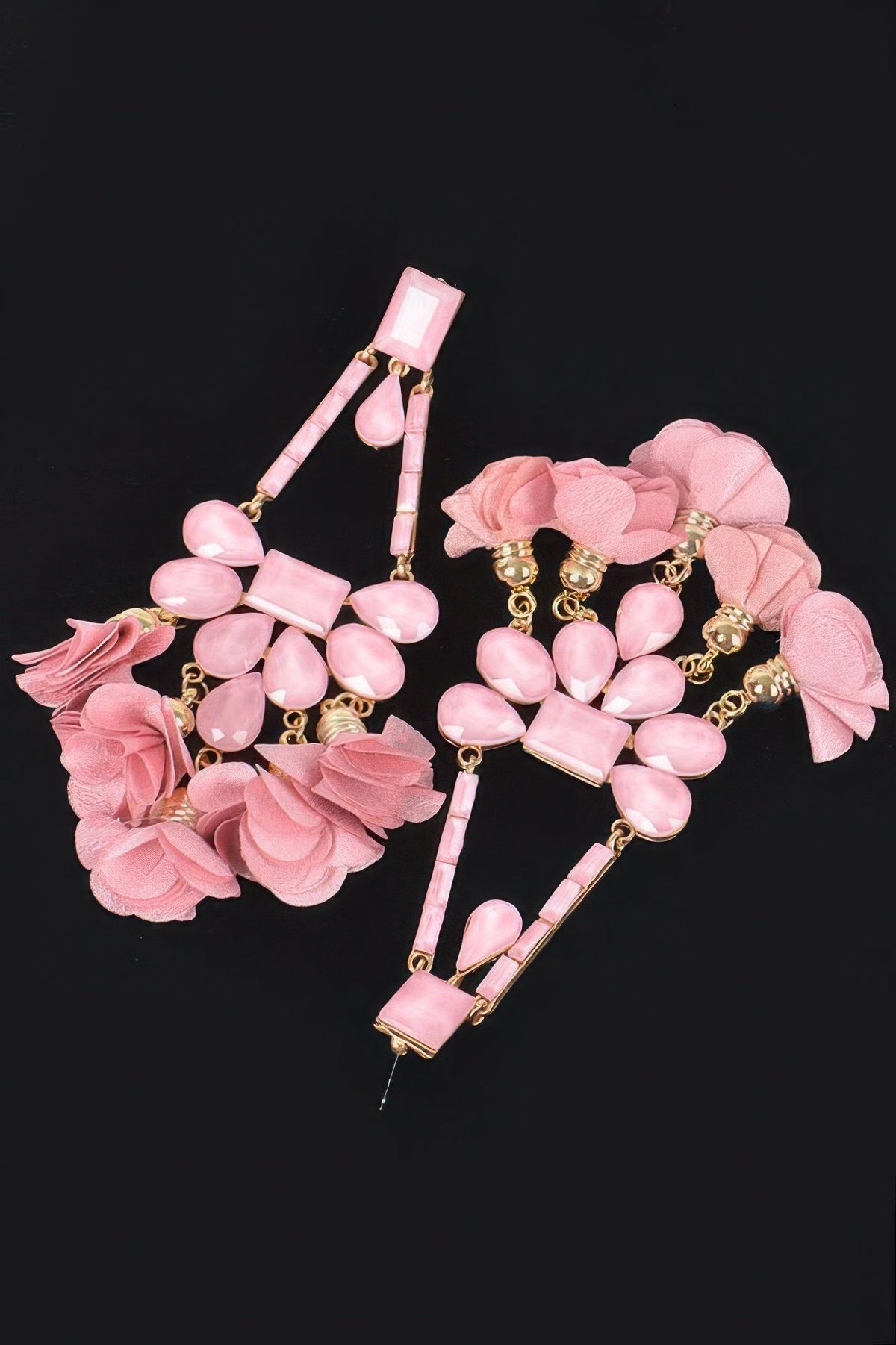 Meatpacking Blossom Bling Rhinestone Drop Earrings