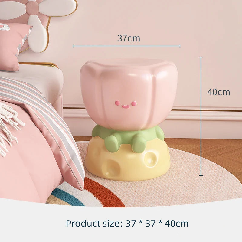 Table d'appoint en forme de tulipe Kawaii