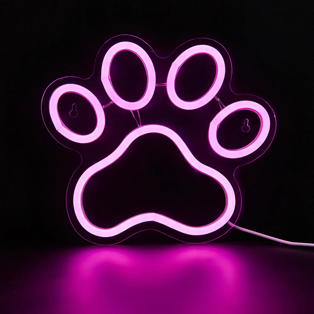 Lampe néon patte de chat kawaii