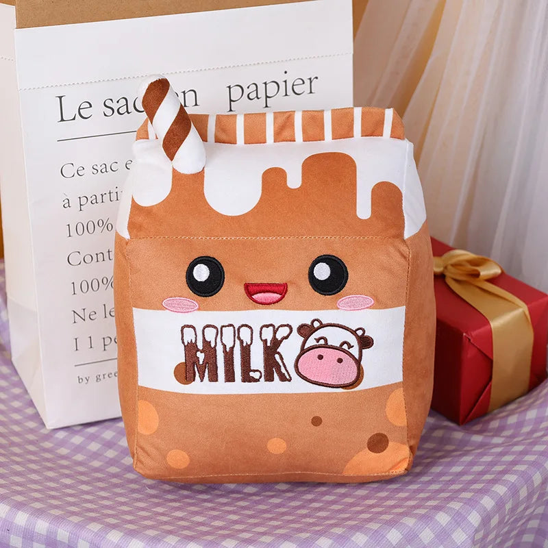 Peluches en carton de lait kawaii